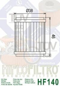 1014521-2-800Wx800H HIFLOFILTRO Oliefilter - HF140