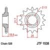 JT SPROCKETS Staal geluidsarm voortandwiel 1538 - 520