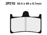 2P210 NISSIN Street /Off-Road Remblokken - 2P-210ST Gesinterd metaal