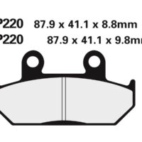 2p220 NISSIN Street Remblokken - 2P-220NS Semi-metaal