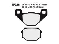 NISSIN Street /Off-Road Remblokken - 2P-236ST-MX Gesinterd metaal