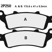 NISSIN Street /Off-Road Remblokken - 2P-250ST-F2 Gesinterd metaal