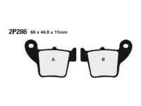 2P286 NISSIN Street /Off-Road Remblokken - 2P-286ST-MX Gesinterd metaal