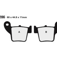 2P286 NISSIN Street /Off-Road Remblokken - 2P-286ST-MX Gesinterd metaal