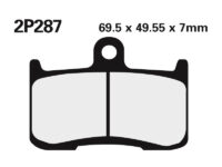 2P287 NISSIN Street /Off-Road Remblokken - 2P-287ST Gesinterd metaal