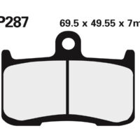 2P287 NISSIN Street /Off-Road Remblokken - 2P-287ST Gesinterd metaal