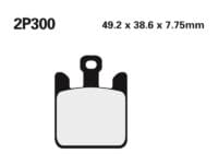 2P300 NISSIN Street /Off-Road Remblokken - 2P-300ST Gesinterd metaal