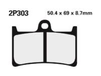 2P303 NISSIN Street /Off-Road Remblokken - 2P-303ST Gesinterd metaal