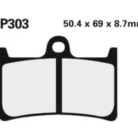 2P303 NISSIN Street /Off-Road Remblokken - 2P-303ST Gesinterd metaal