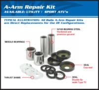 1039139-2-800Wx800H ALL BALLS A-arm lagers & keerringset boven Arctic Cat Wildcat Sport
