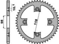B1 Staal standaard achtertandwiel - 520