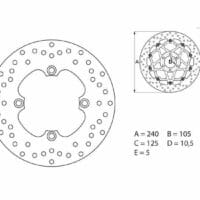 1048777-1-800Wx800H BREMBO Serie Oro ronde vaste remschijf
