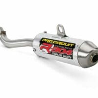 PRO CIRCUIT demper R-304 geborsteld aluminium/RVS eindkap KTM/Husqvarna 65