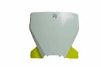 RACETECH witte voornummerplaat/Yellow Husqvarna TC/FC