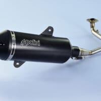 1065343-1-800Wx800H POLINI Maxi-Scooter Compleet uitlaatsysteem - zwart aluminium SYM