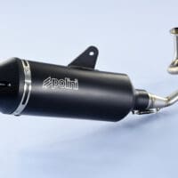 POLINI Maxi-Scooter Compleet uitlaatsysteem - zwart aluminium Vespa