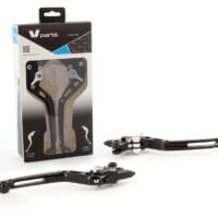 1067119-1-800Wx800H V PARTS Standaard hendels 175mm massief zwart/aluminium schroefwerk met adapters per paar Honda