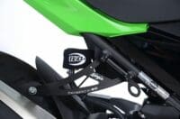 R&G RACING Rear Footrest Blanking Plates Black Kawasaki Ninja 400