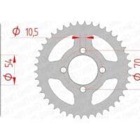 AFAM Staal standaard achtertandwiel 10229 - 428