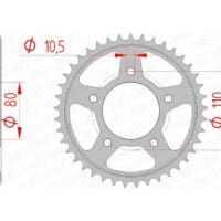 1074361002-1-800Wx800H AFAM Staal standaard achtertandwiel 10504 - 525