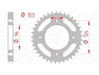 1074362001-1-800Wx800H AFAM Staal standaard achtertandwiel 10505 - 530
