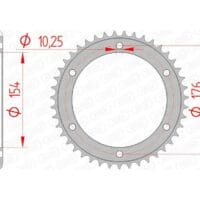 1074376001-1-800Wx800H AFAM Staal standaard achtertandwiel 10619 - 530