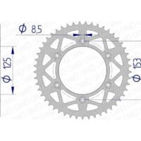 1074390013-1-800Wx800H AFAM Aluminium ultralicht achtertandwiel 11212 - 520