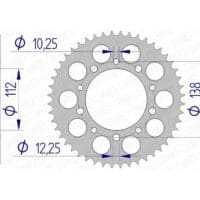 1074394007-1-800Wx800H AFAM Aluminium ultralicht achtertandwiel 11509 - 520