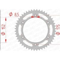 1074447002-1-800Wx800H AFAM Staal standaard achtertandwiel 12508 - 520