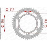 1074456006-1-800Wx800H AFAM Staal standaard achtertandwiel 12801 - 530