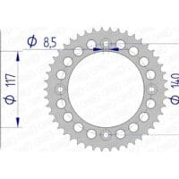 1074464001-1-800Wx800H AFAM Aluminium ultralicht hard geanodiseerd achtertandwiel 13108 - 428
