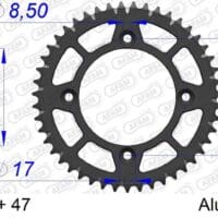 1074465001-1-800Wx800H AFAM Aluminium ultralicht hard geanodiseerd achtertandwiel 13116 - 420