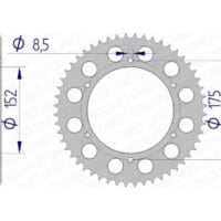 1074467001-1-800Wx800H AFAM Aluminium ultralicht hard geanodiseerd achtertandwiel 13301 - 520