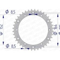 1074473001-1-800Wx800H AFAM Aluminium achtertandwiel 13500 - 520