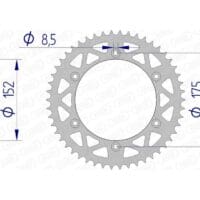 1074475001-1-800Wx800H AFAM Aluminium achtertandwiel 13508 - 520