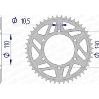 1074477005-1-800Wx800H AFAM Aluminium achtertandwiel 13813 - 530