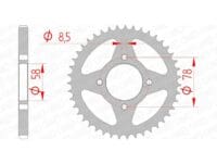 1074489004-1-800Wx800H AFAM Staal standaard achtertandwiel 14201 - 428
