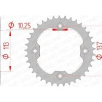 1074516004-1-800Wx800H AFAM Staal standaard achtertandwiel 14412 - 520
