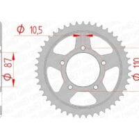 1074524004-1-800Wx800H AFAM Staal standaard achtertandwiel 14601 - 530