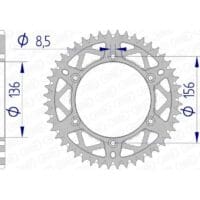 1074538001-1-800Wx800H AFAM Aluminium ultralicht zelfreinigend achtertandwiel 15206 - 520