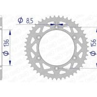 1074539012-1-800Wx800H AFAM Aluminium achtertandwiel 15206 - 520
