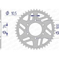 1074552002-1-800Wx800H AFAM Aluminium achtertandwiel 15902 - 530