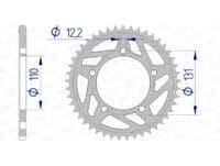 1074578006-1-800Wx800H AFAM Aluminium achtertandwiel 165801 - 520