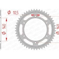 1074591002-1-800Wx800H AFAM Staal standaard achtertandwiel 16701 530
