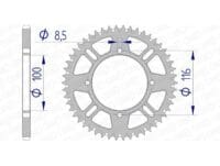 1074595006-1-800Wx800H AFAM Aluminium ultralicht zelfreinigend achtertandwiel 17104 420