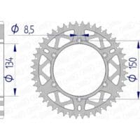 1074600002-1-800Wx800H AFAM Aluminium ultralicht zelfreinigend achtertandwiel 17206 520