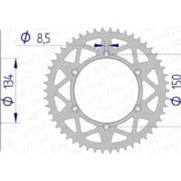 AFAM Aluminium achtertandwiel 17206 520