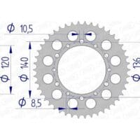 1074603005-1-800Wx800H AFAM Aluminium achtertandwiel 17404 520
