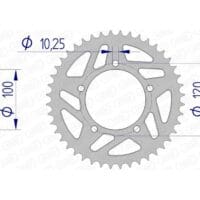 1074635003-1-800Wx800H AFAM Aluminium achtertandwiel 36801 - 520