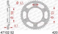 1074658001-1-800Wx800H AFAM Staal standaard achtertandwiel 47102 - 420